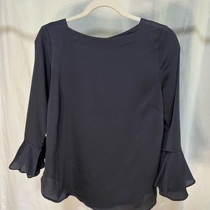 Ann Taylor boatneck navy blouse - small